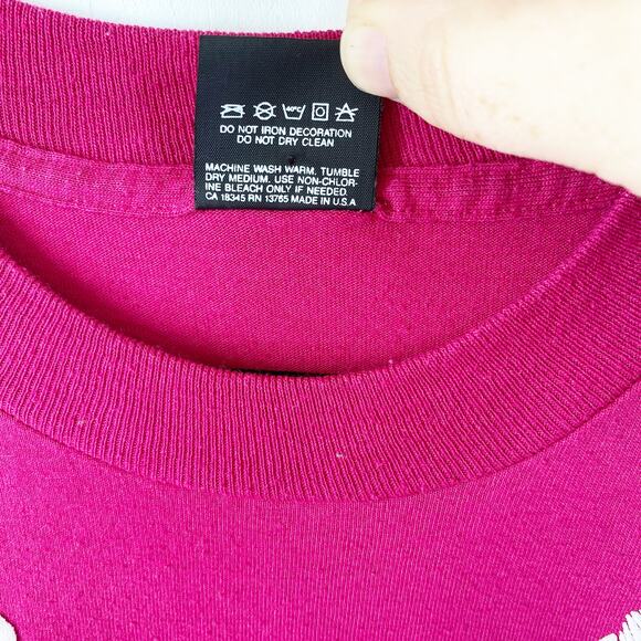 Vintage Grandma T-Shirt Dark Pink Womens Sea Shell Graphic Short Sleeves Large - Picture 5 of 8